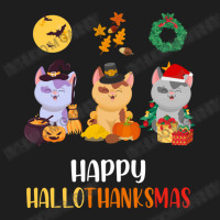 Kitten Cat Halloween Christmas Cats Happy Hallothanksmas Cat Swea Classic T-shirt | Artistshot