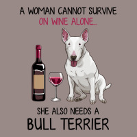 Bull Terrier And Wine Funny Dog Vintage T-shirt | Artistshot