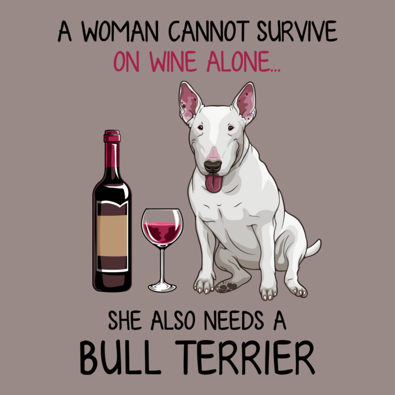 Bull Terrier And Wine Funny Dog Vintage T-Shirt by fieldingnortheast | Artistshot