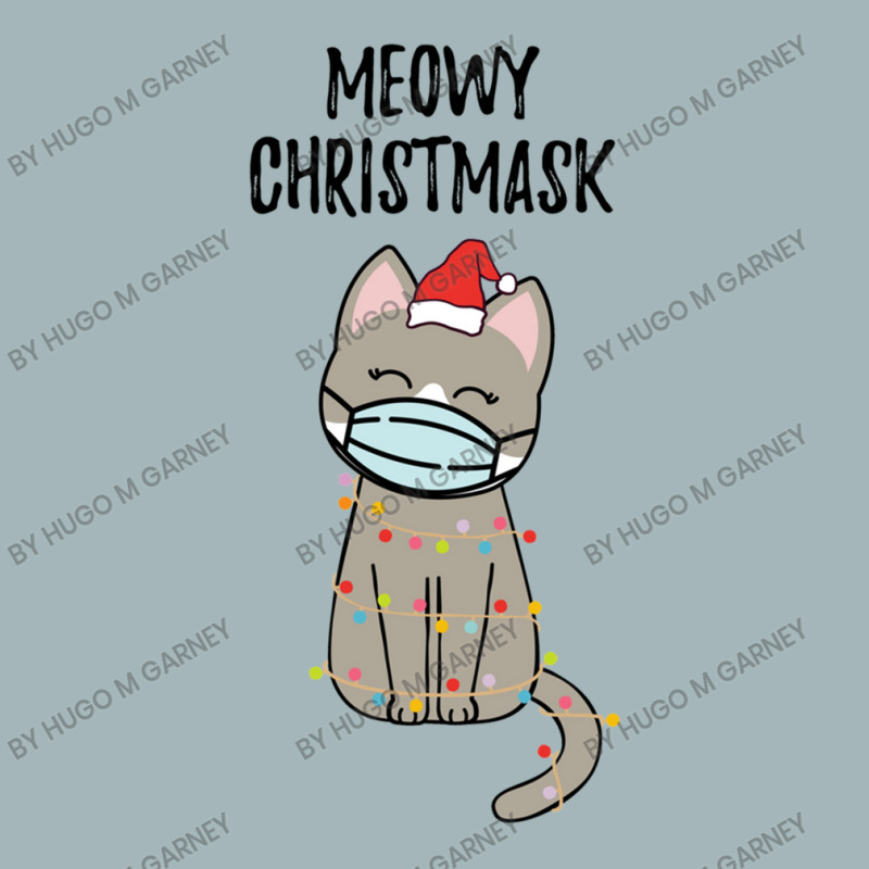 Meowy Christmask Cute Christmas Ca Unisex Sherpa-Lined Denim Jacket by Hugo M Garney | Artistshot