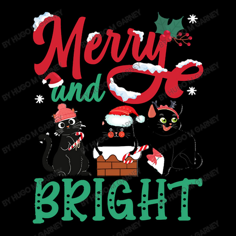 Merry And Bright Black Cat Christmas Merry And Bright Black Cat Christ Men's 3/4 Sleeve Pajama Set by Hugo M Garney | Artistshot