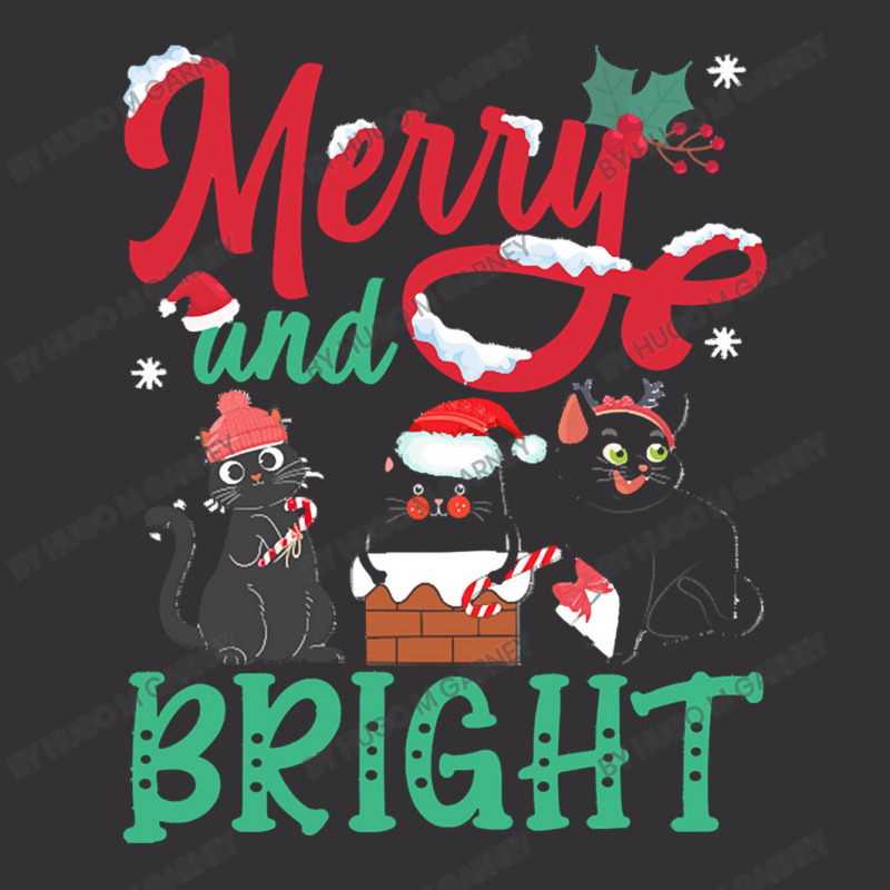 Merry And Bright Black Cat Christmas Merry And Bright Black Cat Christ Vintage Short by Hugo M Garney | Artistshot