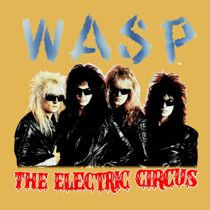 Wasp 1987 The Electric Circus Tour Concert Classic  Nostalgia Yellow Vintage Hoodie And Short Set | Artistshot