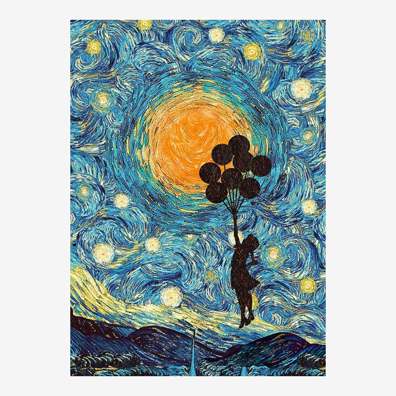 The Balloons Girl Starry Night Adjustable Cap by jaredbrennan | Artistshot