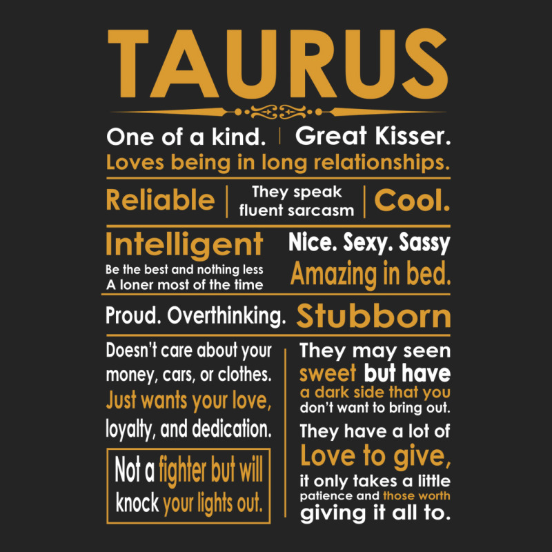 Funny Taurus Zodiac Sign Shirt 3/4 Sleeve Shirt by futuristicperky | Artistshot