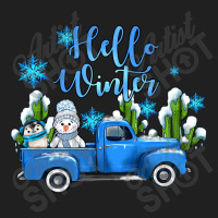 Hello Winter With Sniwman And  Truck Ladies Polo Shirt | Artistshot