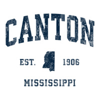 Canton Mississippi Ms Vintage Athletic Navy Sports Design V-neck Tee | Artistshot