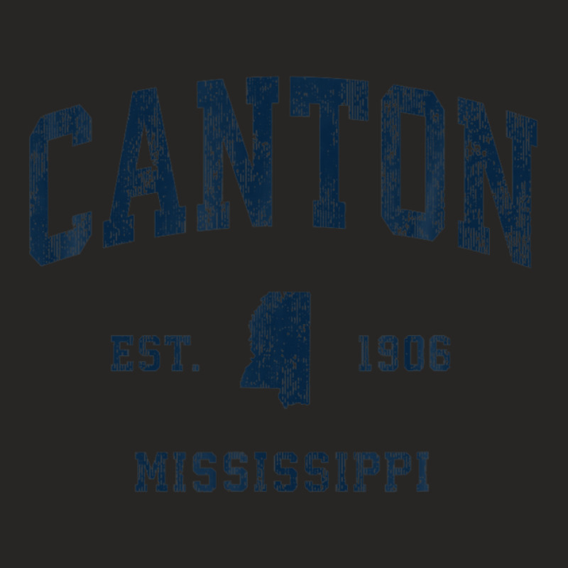 Canton Mississippi Ms Vintage Athletic Navy Sports Design Ladies Fitted T-shirt | Artistshot