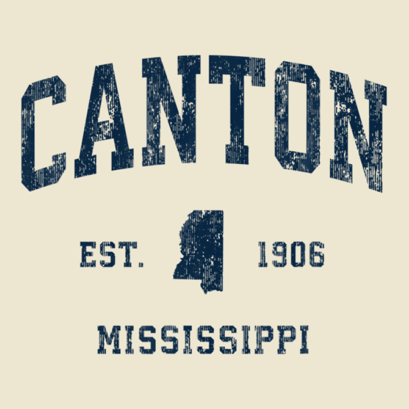 Canton Mississippi Ms Vintage Athletic Navy Sports Design Cropped Hoodie | Artistshot