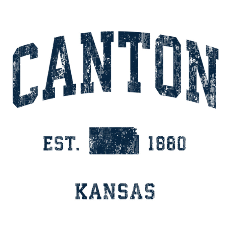 Canton Kansas Ks Vintage Athletic Navy Sports Design V-neck Tee | Artistshot