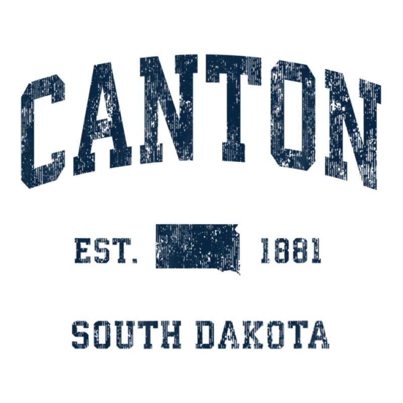 Canton South Dakota Sd Vintage Athletic Navy Sports Design Baby Tee | Artistshot