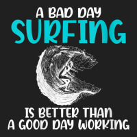 Womens A Bad Day Surfing Is Better Than A Good Day Working Surfer V Ne Ladies Polo Shirt | Artistshot