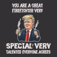 Firefighter Funny Trump 1 Vintage Hoodie And Short Set | Artistshot