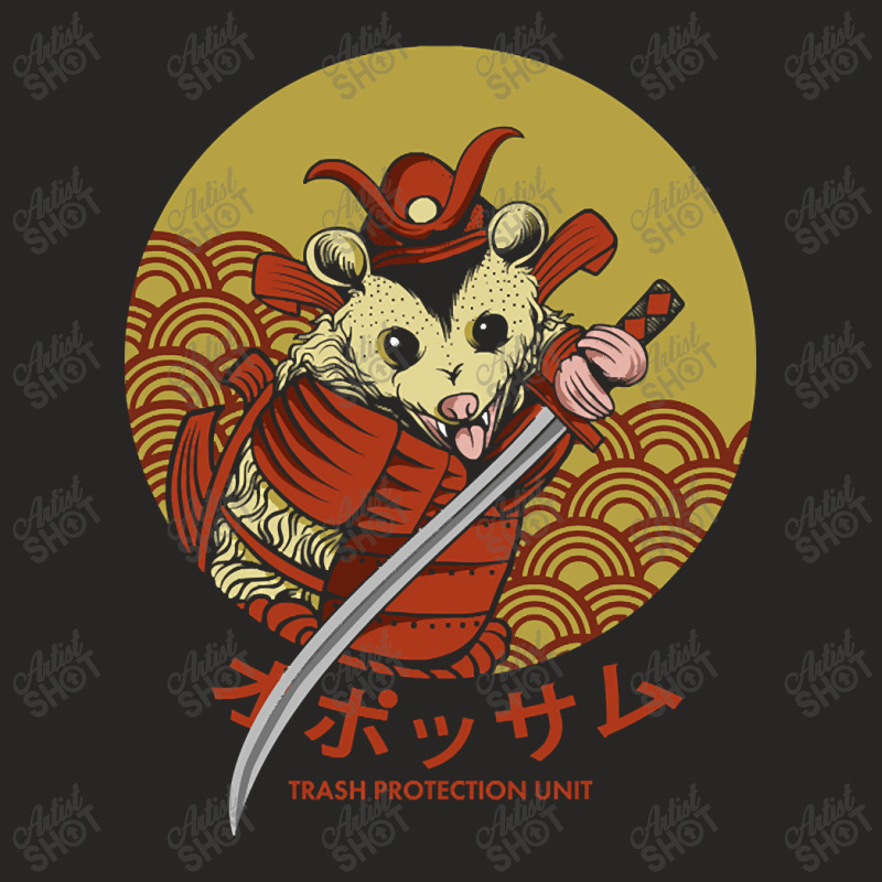 Hot Trend Samurai Opossum Trash Protection Unit Ladies Fitted T-Shirt by macklinsampson | Artistshot