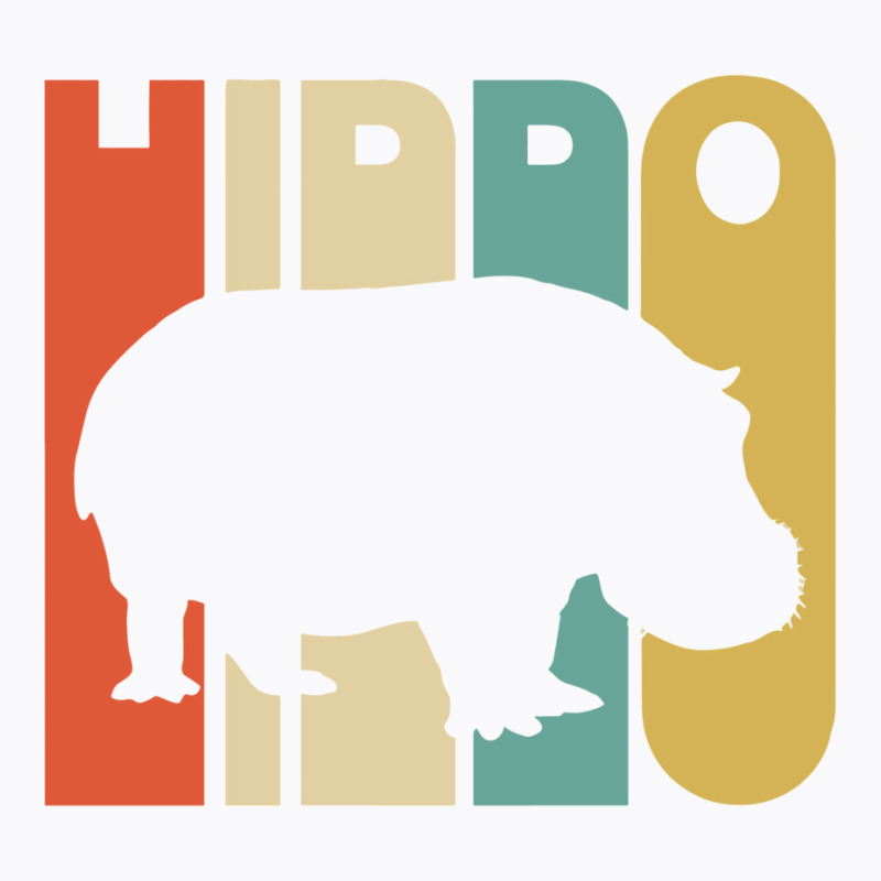 Vintage Style Hippo Silhouette Shirt T-shirt | Artistshot