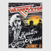 Warren Zevon Vintage Concert Poster At The Austin Opry House Unisex Jogger | Artistshot