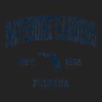 Bayshore Gardens Florida Fl Vintage Athletic Navy Sports Des 3/4 Sleeve Shirt | Artistshot