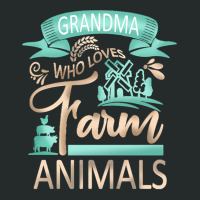 Farm Animals T  Shirt Grandma Who Loves Farm Animals   Cow Pig Goat Lo Women's Triblend Scoop T-shirt | Artistshot