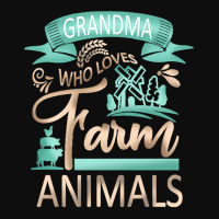 Farm Animals T  Shirt Grandma Who Loves Farm Animals   Cow Pig Goat Lo Crop Top | Artistshot