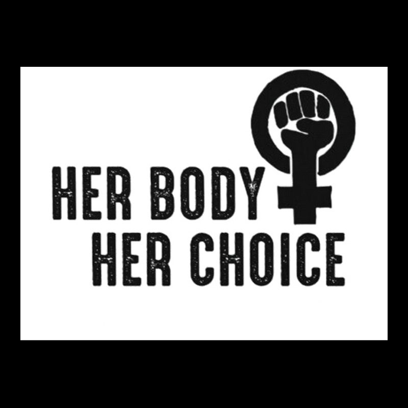 Her Body Her Choice Poster Vintage V-Neck Tee by persiefennink | Artistshot