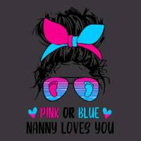 Pink Or Blue Nanny Loves You Tee Gender Reveal Mothers Day Ladies Curvy T-shirt | Artistshot