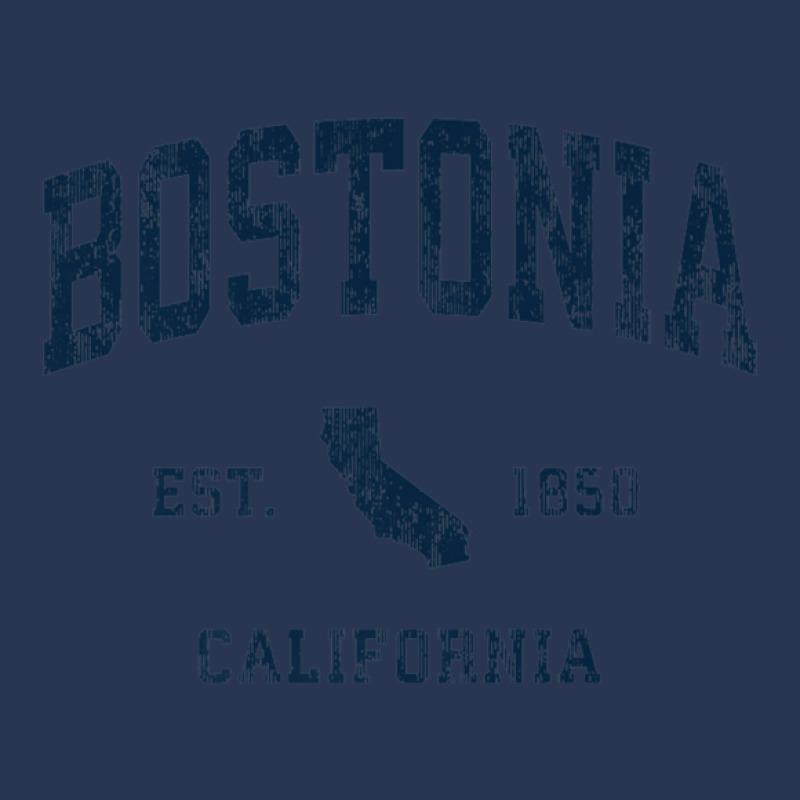 Bostonia California Ca Vintage Athletic Navy Sports Design Men Denim Jacket | Artistshot