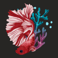 Trending Aquarium Betta Fish Lover Freshwater Fish Betta Fish Ladies Fitted T-shirt | Artistshot