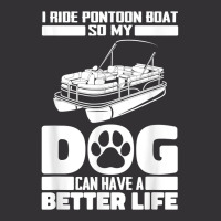 Boating Dog Lake   Pontoon Boat T Shirt Vintage Hoodie | Artistshot