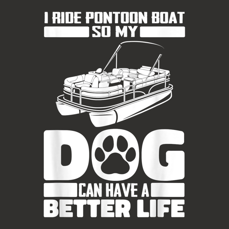 Boating Dog Lake   Pontoon Boat T Shirt Champion Hoodie | Artistshot