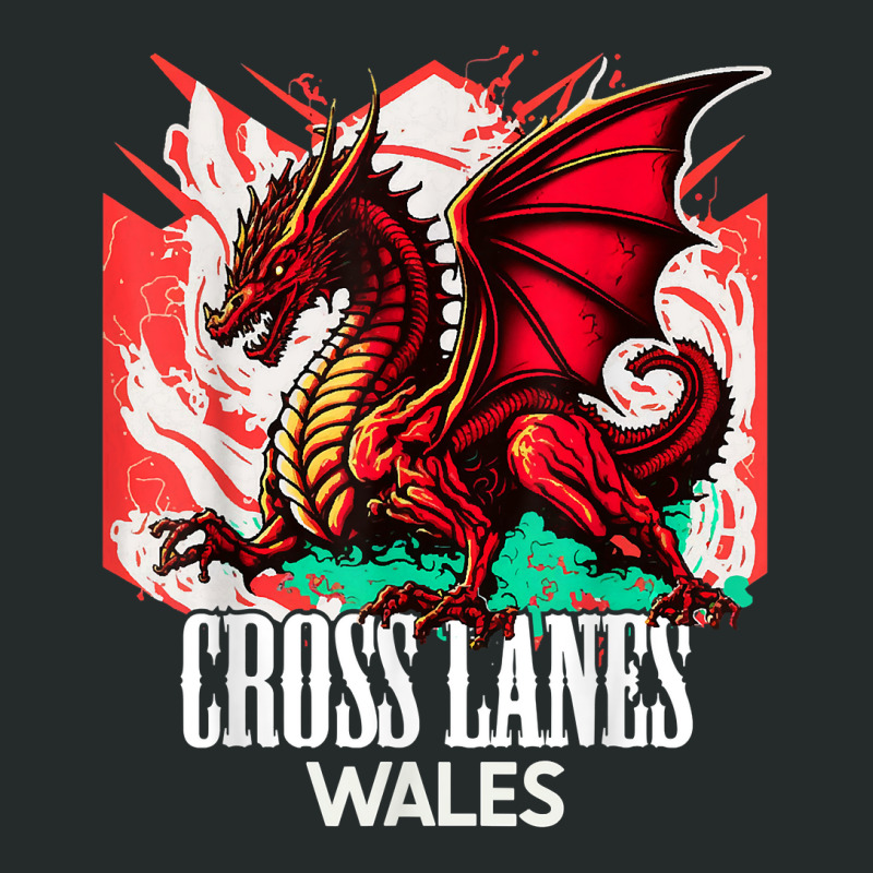 Cross Lanes Wales Welsh Flag Y Ddraig Goch Dragon T Shirt Women's Triblend Scoop T-shirt by barrydygertkkx | Artistshot