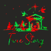 Christmas Nativity True Story Of Jesus Birth Tie Dye T Shirt Ladies Fitted T-shirt | Artistshot