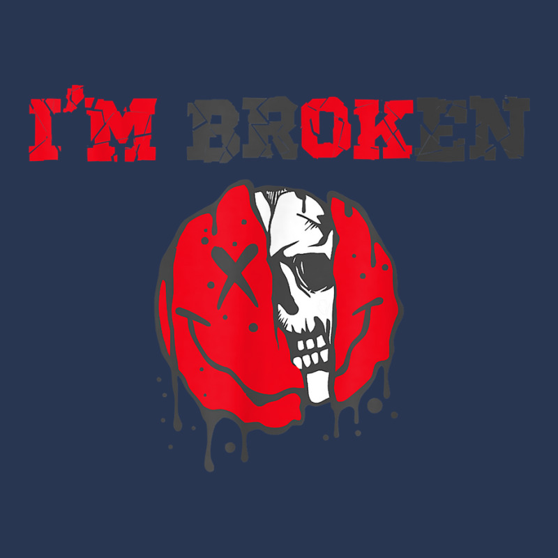 Confused Smile I'm Broken Invisible Illness I'm Ok Broken T Shirt Ladies Denim Jacket by sheritl9tl | Artistshot