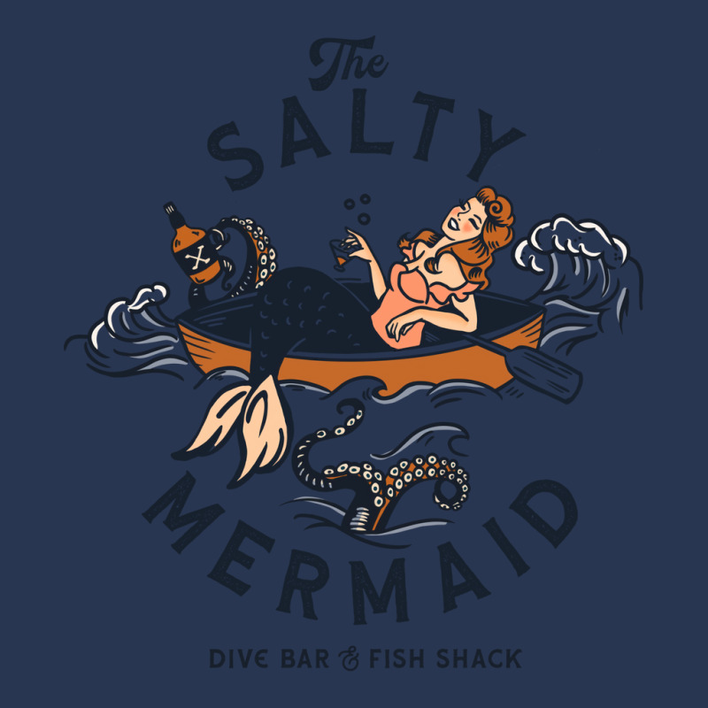 The Salty Mermaid Dive Bar & Fish Shack Ladies Denim Jacket by keirrithoanen | Artistshot