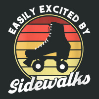 Womens Easily Excited By Sidewalks Roller Skates V Neck T Shirt Women's Triblend Scoop T-shirt | Artistshot