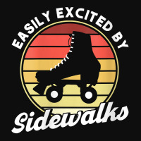 Womens Easily Excited By Sidewalks Roller Skates V Neck T Shirt Crop Top | Artistshot