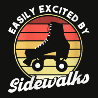 Womens Easily Excited By Sidewalks Roller Skates V Neck T Shirt Scorecard Crop Tee | Artistshot