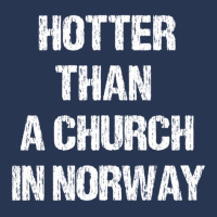 Hotter Than A Church In Norway Black Metal Funny Metalhead 1 Ladies Denim Jacket | Artistshot