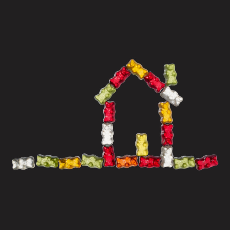 Coloured Jellybabies Formed As A House T-Shirt by TERRYPOWELL | Artistshot