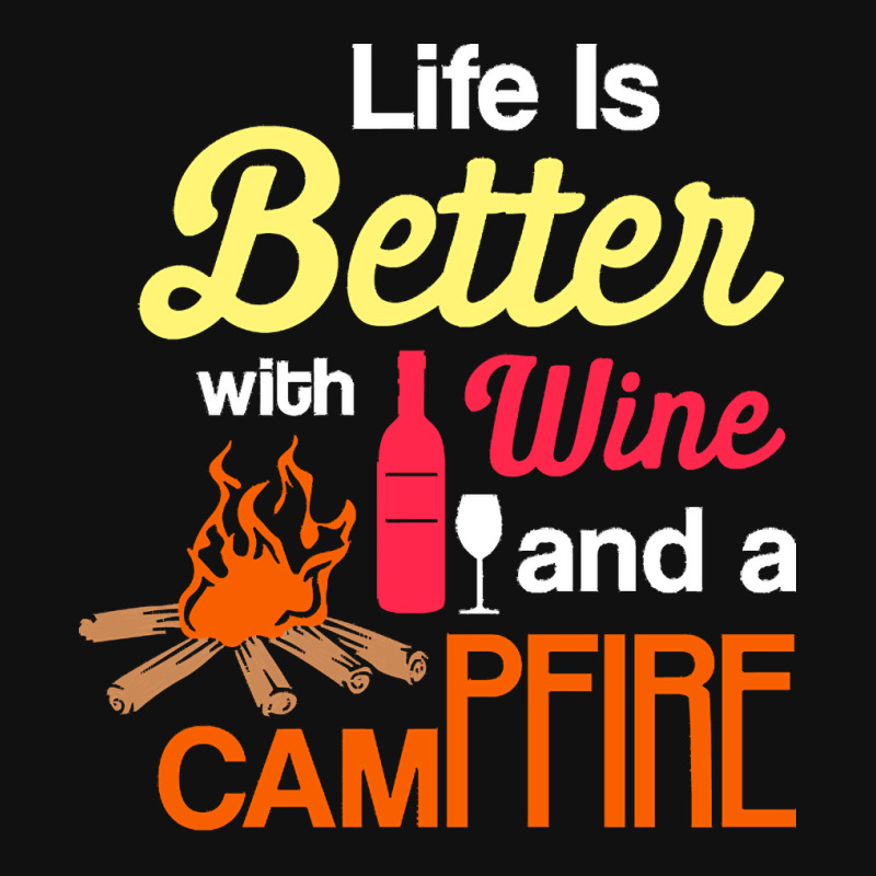 Camping T  Shirt Campfire And Wine T  Shirt Tote Bags | Artistshot