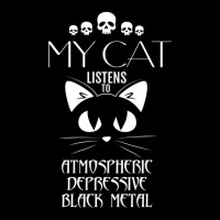 My Cat Listens To Atmospheric Depressive Black Metal Adjustable Cap | Artistshot