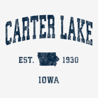 Carter Lake Iowa Ia Vintage Athletic Navy Sports Design Adjustable Cap | Artistshot