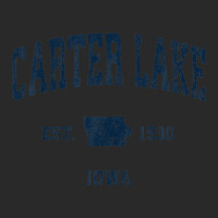 Carter Lake Iowa Ia Vintage Athletic Navy Sports Design Printed Hat | Artistshot