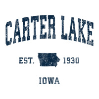 Carter Lake Iowa Ia Vintage Athletic Navy Sports Design V-neck Tee | Artistshot