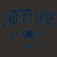 Carter Lake Iowa Ia Vintage Athletic Navy Sports Design Champion Hoodie | Artistshot