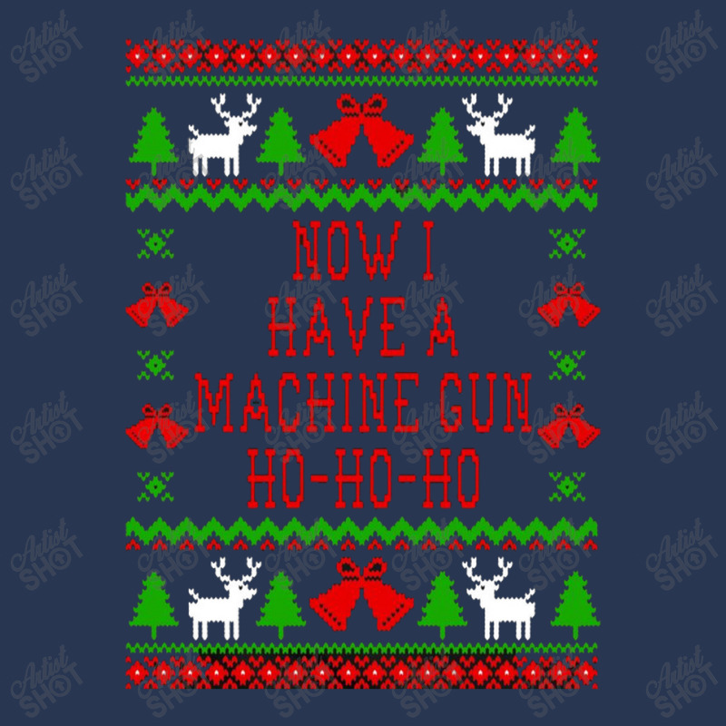 Now I Have A Machine Gun Ho Ho Ho Die Hard Quote Ugly Christmas Men Denim Jacket | Artistshot