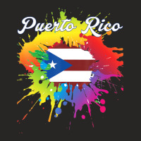 Limited Edition Puerto Rico Flag Pride Gay Color Splash Ladies Fitted T-shirt | Artistshot