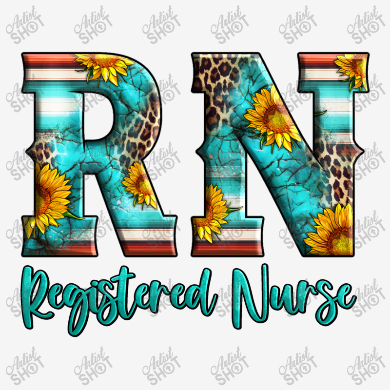 Registered Nurse Serape Turquoise Leopard Sunflowers Scorecard Crop Tee | Artistshot