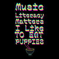 Music Literacy Matters I Like To Eat Puppies Classic Cropped Hoodie | Artistshot