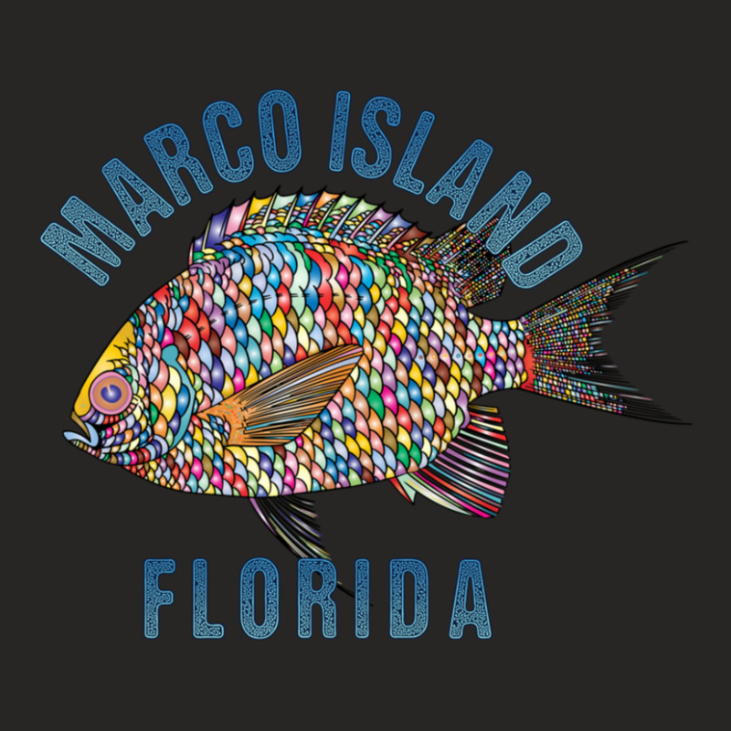 Trending Marco Island, Florida Beach Souvenir Illustration Ladies Fitted T-Shirt by Bostic Walling | Artistshot