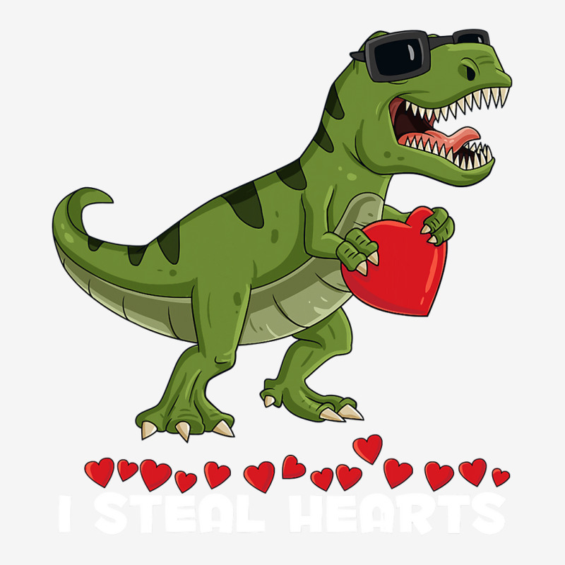 I Steal Hearts T Valentines Day Dinosaur Boys Kid (16) Youth 3/4 Sleeve by AlexandraArtist | Artistshot